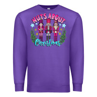 Purple Nuts About Christmas Premium Sweatshirt - CowhideDigitalArt