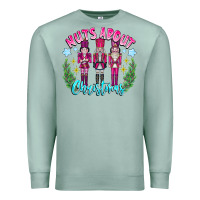 Seafoam Nuts About Christmas Premium Sweatshirt - CowhideDigitalArt
