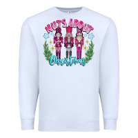 White Nuts About Christmas Premium Sweatshirt - CowhideDigitalArt