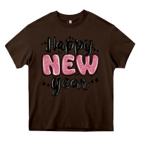 Chocolate Brown happy new year Heavy Core Tee - MaliasSmallBusiness