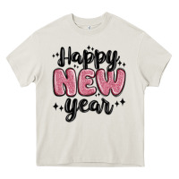 Cream happy new year Heavy Core Tee - MaliasSmallBusiness