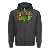 Charcoal Heather Western Lucky Zipper Hoodie - FaDigitalArtStudio
