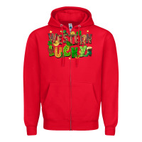 Red Western Lucky Zipper Hoodie - FaDigitalArtStudio