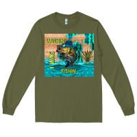 Army Green wıshın i was fıshın Long Sleeve Tee - TumblerDesignByShophia