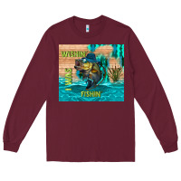 Burgundy wıshın i was fıshın Long Sleeve Tee - TumblerDesignByShophia