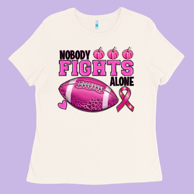 Nobody Fights Alone Ladies Tee Designed By Ranaportraitstore