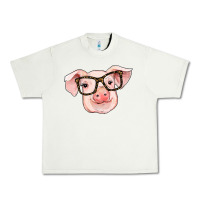 Pistachio pig with glasses Urban Heavy Tee - RanaPortraitStore