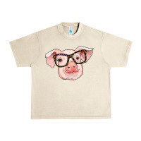 Sandshell pig with glasses Urban Heavy Tee - RanaPortraitStore