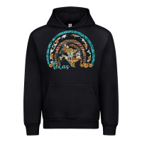 Black texas map sunflower leopard cowhide aztec turquoise gemstone rainbow Urban Hoodie - Artiststas