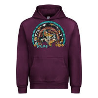 Mauve Wine texas map sunflower leopard cowhide aztec turquoise gemstone rainbow Urban Hoodie - Artiststas