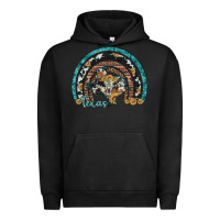 Pigment Black texas map sunflower leopard cowhide aztec turquoise gemstone rainbow Urban Hoodie - Artiststas