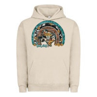 Pigment French Oak texas map sunflower leopard cowhide aztec turquoise gemstone rainbow Urban Hoodie - Artiststas