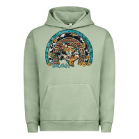 Pigment Oil Green texas map sunflower leopard cowhide aztec turquoise gemstone rainbow Urban Hoodie - Artiststas