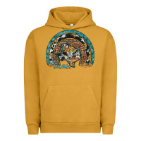 Pigment Peanut Butter texas map sunflower leopard cowhide aztec turquoise gemstone rainbow Urban Hoodie - Artiststas