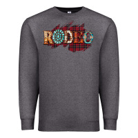 Charcoal Heather Rodeo Christmas Premium Sweatshirt - CowhideDigitalArt