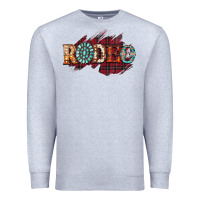 Heather Grey Rodeo Christmas Premium Sweatshirt - CowhideDigitalArt