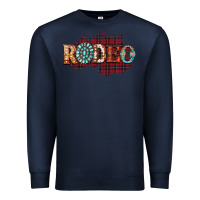 Navy Rodeo Christmas Premium Sweatshirt - CowhideDigitalArt