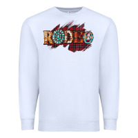 White Rodeo Christmas Premium Sweatshirt - CowhideDigitalArt
