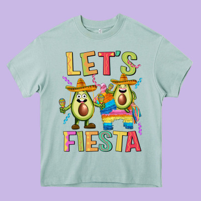 Let's Fiesta Heavy Core Tee Designed By Jahusdesignshop
