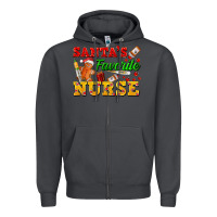 Smoke Santa's Favorite Nurse Zipper Hoodie - FaDigitalArtStudio