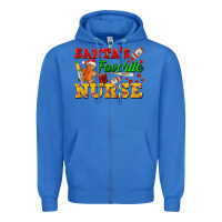 True Royal Santa's Favorite Nurse Zipper Hoodie - FaDigitalArtStudio