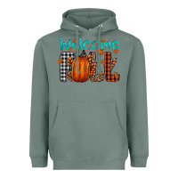 Sage Welcome Fall Heavyweight Hoodie - CowhideDigitalArt