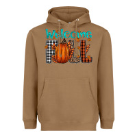 Toasted Coconut Welcome Fall Heavyweight Hoodie - CowhideDigitalArt