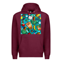 School Boy Coffe Cup With Camouflage Seamless Pattern Bbs Premium Hoodie | Teevron