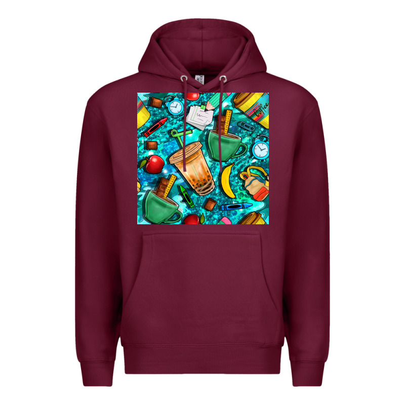 School Boy Coffe Cup With Camouflage Seamless Pattern Bbs Premium Hoodie by BundleAndBundleShop | Teevron