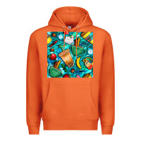 Carrot school boy coffe cup with camouflage seamless pattern bbs Premium Hoodie - BundleAndBundleShop