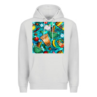 Dove Grey school boy coffe cup with camouflage seamless pattern bbs Premium Hoodie - BundleAndBundleShop