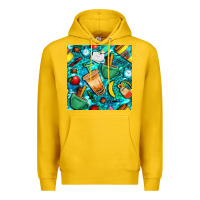 Lemon school boy coffe cup with camouflage seamless pattern bbs Premium Hoodie - BundleAndBundleShop