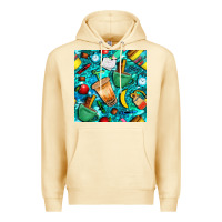 Pina Colada school boy coffe cup with camouflage seamless pattern bbs Premium Hoodie - BundleAndBundleShop