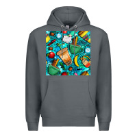Rock school boy coffe cup with camouflage seamless pattern bbs Premium Hoodie - BundleAndBundleShop