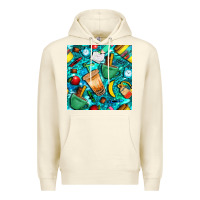 Sandshell school boy coffe cup with camouflage seamless pattern bbs Premium Hoodie - BundleAndBundleShop