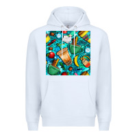 White school boy coffe cup with camouflage seamless pattern bbs Premium Hoodie - BundleAndBundleShop