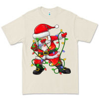 Bone Dabbing Santa Christmas Tree Lights Premium Tee - tuanDangUi