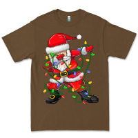 Cacao Dabbing Santa Christmas Tree Lights Premium Tee - tuanDangUi