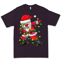 Plum Dabbing Santa Christmas Tree Lights Premium Tee - tuanDangUi