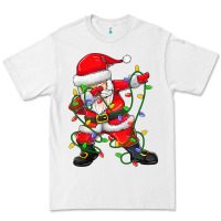 Dabbing Santa Christmas Tree Lights Premium Tee | Teevron