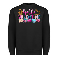 Black hello valentine Heavyweight Sweatshirt - OliviaCreatesArt