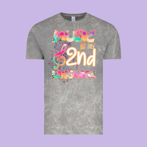 Cool I Love Music Shirt Gifts Music Is My Second Language Vintage Tee Designed By Bettercallsaul