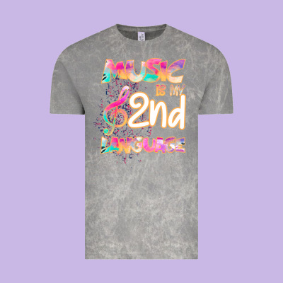 Cool I Love Music Shirt Gifts Music Is My Second Language Vintage Tee Designed By Bettercallsaul