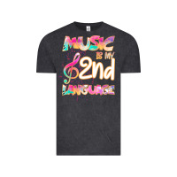 Vintage Black Cool I Love Music Shirt Gifts Music Is My Second Language Vintage Tee - Bettercallsaul