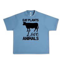 Pebble Blue Eat Plants Love Animals Urban Heavy Tee - Bettercallsaul