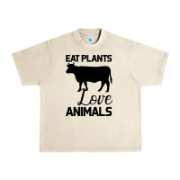 Sandshell Eat Plants Love Animals Urban Heavy Tee - Bettercallsaul