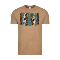 Vintage Coffee tool leather leopard cowhide backround Vintage Tee - RanaPortraitStore