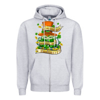 Heather Grey buy me green beer and tell me ı am pretty Zipper Hoodie - FaDigitalArtStudio