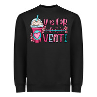 Black v is for valentine venti coffee cup Heavyweight Sweatshirt - OliviaCreatesArt