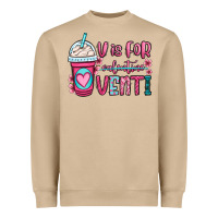 V Is For Valentine Venti Coffee Cup Heavyweight Sweatshirt | Teevron